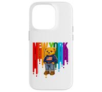 Exceed The Limit New York Teddy Bear- Colorful NYC Boroughs Coque pour iPhone 14 Pro