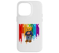 Exceed The Limit New York Teddy Bear- Colorful NYC Boroughs Coque pour iPhone 14 Pro Max