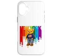 Exceed The Limit New York Teddy Bear- Colorful NYC Boroughs Coque pour iPhone 16 Plus