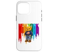 Exceed The Limit New York Teddy Bear- Colorful NYC Boroughs Coque pour iPhone 16 Pro Max