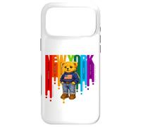 Exceed The Limit New York Teddy Bear- Colorful NYC Boroughs Coque pour iPhone 17 Pro Max