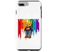 Exceed The Limit New York Teddy Bear- Colorful NYC Boroughs Coque pour iPhone 7 Plus/8 Plus