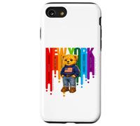 Exceed The Limit New York Teddy Bear- Colorful NYC Boroughs Coque pour iPhone SE (2020) / 7/8