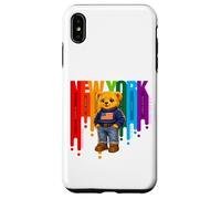 Exceed The Limit New York Teddy Bear- Colorful NYC Boroughs Coque pour iPhone XS Max