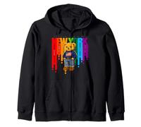 Exceed The Limit New York Teddy Bear- Colorful NYC Boroughs Sweat à Capuche