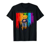 Exceed The Limit New York Teddy Bear- Colorful NYC Boroughs T-Shirt