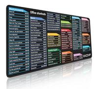 Excel Cheat Sheet Desk Pad: Over 200 Time-Saving Hotkeys | Non-Slip Office Mat for Keyboard & Mouse | Boost Productivity for Work, Gaming & Study (C,L(35.4"x 15.7"))