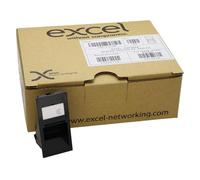 Excel EuroMod Lot de 20 plaques coudées pour RJ45 Keystone Noir 25 x 50 mm