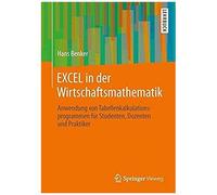 Excel In Der Wirtschaftsmathematik