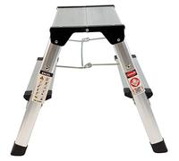 Excel Tabouret Pliable en Aluminium à 2 marches Argenté 350 x 400 mm