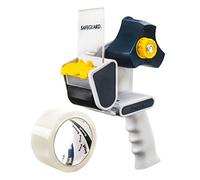 Excell Safeguard Dévidoir de Ruban Adhésif avec Couvercle de Sécurité et Système Pushflap Distributeur Ergonomique pour Emballage de Colis et Carton d'Expédition Inclus 1 Rouleau