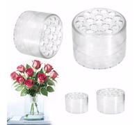 ExcellaElite Ikebana Lot de 2 supports de tige en spirale transparents pour bouquet de fleurs (grand + petit)