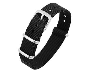 Excellanc - Bracelet de montre de rechange en textile avec boucle ardillon, largeur 14-22 mm