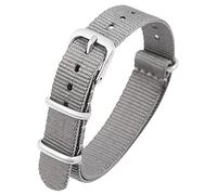 Excellanc Bracelet de Montre en Nylon Textile Gris 14 mm avec Boucle ardillon Longueur 25,5 cm Homme Femme