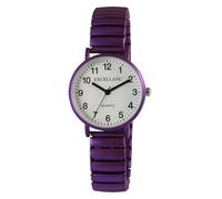 Excellanc Design Montre analogique à quartz pour femme avec cordon de serrage en métal Blanc Violet, lilas