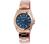 Excellanc Montre à Quartz analogique pour Femme avec Strass en métal et cœur Bleu