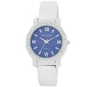 Excellanc Montre à quartz pour femme avec bracelet en métal et chiffres romains Longueur 15 cm, argent/bleu, Bracelet