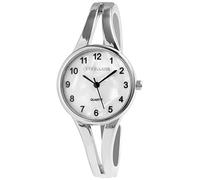 Excellanc Montre à quartz pour femme - Bracelet en métal - Bracelet en nacre - Longueur du cadran : 18 cm - Idée cadeau pour femme, Argenté., Élégant/luxueux