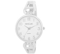 Excellanc Montre à quartz pour femme - Bracelet en métal - Chiffres lisibles - Analogique - Longueur : 15 cm - Idée cadeau pour femme, argenté, Bracelet