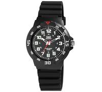Excellanc Montre pour enfant avec bracelet en silicone, 10 bar, noir/noir