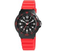 Excellanc Montre pour enfant avec bracelet en silicone, 10 bar, rouge/noir
