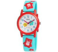 Excellanc Montre pour enfant garçon et fille - Analogique - Étanche - Montre pour enfant à partir de 3 ans (tracteur, dinosaure, etc.), Bleu/ours