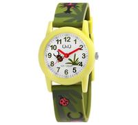 Excellanc Montre pour enfant garçon et fille - Analogique - Étanche - Montre pour enfant à partir de 3 ans (tracteur, dinosaure, etc.), Vert/Coccinelle