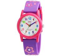 Excellanc Montre pour enfant garçon et fille - Analogique - Étanche - Montre pour enfant à partir de 3 ans (tracteur, dinosaure, etc.), Rose/fleurs