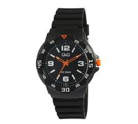 Excellanc Montre pour enfant garçon et fille - Analogique - Étanche - Montre pour enfant à partir de 7 ans, noir/orange