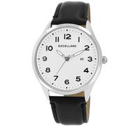Excellanc Montre pour homme en cuir synthétique, d'une longueur de 25,5 cm, design classique pour tous les hommes, Noir