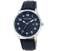 Excellanc Montre pour homme en cuir synthétique, d'une longueur de 25,5 cm, design classique pour tous les hommes, bleu