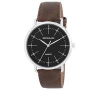 Excellanc Montre pour homme en cuir synthétique, d'une longueur de 25,5 cm, design classique pour tous les hommes, marron