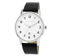 Excellanc Montre pour homme en cuir synthétique, d'une longueur de 26 cm, design classique pour tous les hommes, Noir