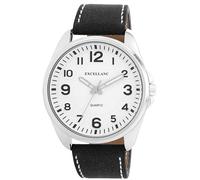 Excellanc Montre pour homme en cuir synthétique, d'une longueur de 26 cm, design classique pour tous les hommes, Noir