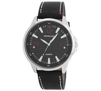 Excellanc Montre pour homme en cuir synthétique noir, d'une longueur de 25,5 cm, design classique pour tous les hommes
