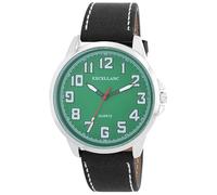 Excellanc Montre pour homme en cuir synthétique noir, d'une longueur de 25,5 cm, design classique pour tous les hommes