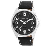 Excellanc Montre pour homme en cuir synthétique noir, d'une longueur de 26 cm, design classique pour tous les hommes