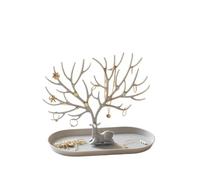EXCELLENCEHOME Porte-Bijoux en Forme de Cerf - Support à Branches avec Tiroir et Plateau (25×17×8.5cm) (Graybasic)