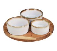 EXCELLENT Bols de service avec plateau rond set de 4 pcs KO-278000750