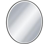 Excellent Corido miroir 100x100 cm circulaire avec éclairage oui noir DOEX.CO100.BL