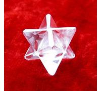 Excellent cristal de quartz transparent Merkaba en forme d'étoile de guérison d'énergie positive pour homme et femme