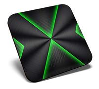 Excellent dessous de verre carré - Noir citron vert Gaming IT | Sous-verres brillants de qualité | Protection de table pour tout type de table #3919