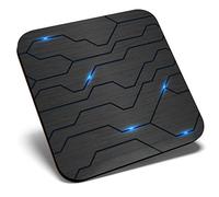 Excellent dessous de verre carré - Technologie futuriste style de jeu | Sous-verres brillants de qualité | Protection de table pour tout type de table #21568