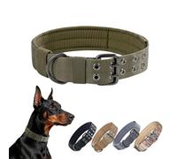 EXCELLENT ELITE SPANKER Collier Militaire pour Chien, Largeur 1.5", réglable, Anneau en D et Boucle en métal, pour Chiens de Taille Moyenne à Grande.(RGN-L)
