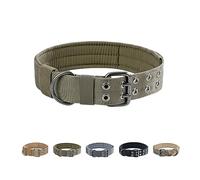 EXCELLENT ELITE SPANKER Collier Militaire pour Chien, Largeur 1.5", réglable, Anneau en D et Boucle en métal, pour Chiens de Taille Moyenne à Grande.(RGN-XL)