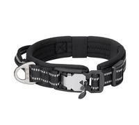 EXCELLENT ELITE SPANKER Collier pour Chien en Nylon réfléchissant réglable avec Boucle magnétique à déclenchement Rapide pour garçon Fille mâle Femelle Dressage(BLK)
