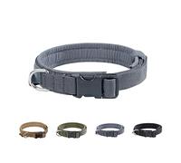 EXCELLENT ELITE SPANKER Collier pour Chien Tactique en Nylon pour Chien, entraînement Militaire Collier réglable pour Chien de Petite Taille(GRY-XS)