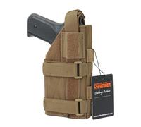 EXCELLENT ELITE SPANKER Étui Universel Réglable Pistolet Holster pour G17, G18, G19, G26, G34, M1911, XD-45 ACP et CZ P-10C(Coyote Marron)