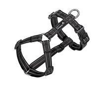 EXCELLENT ELITE SPANKER Harnais pour Chien en Nylon réfléchissant Harnais en Forme de L Ajustable pour Les Petites, Moyennes et Grandes Races de Chiens, pour la Promenade et Le Dressage(BLK-XL)