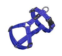 EXCELLENT ELITE SPANKER Harnais pour Chien en Nylon réfléchissant Harnais en Forme de L Ajustable pour Les Petites, Moyennes et Grandes Races de Chiens, pour la Promenade et Le Dressage(BLU-M)